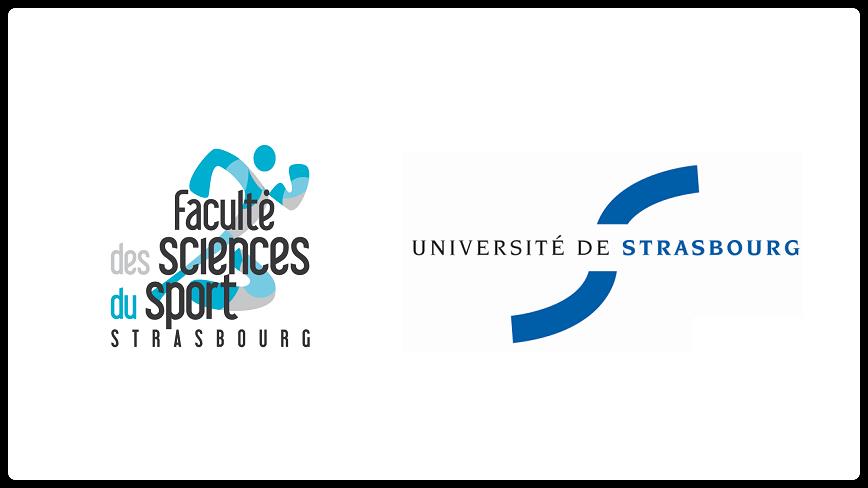 bannière avec logo Faculté des Sciences du Sport et Logo Université de Strasbourg